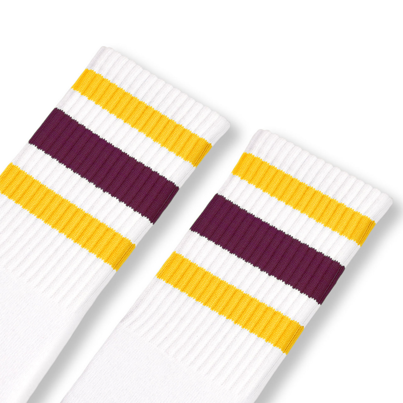 White w/ maroon & gold stripes